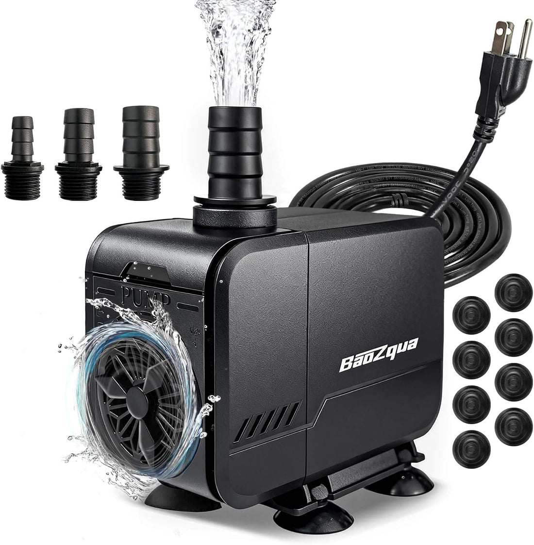 320GPH Submersible Water Pump, Fountain Pump for Aquarium & Pond