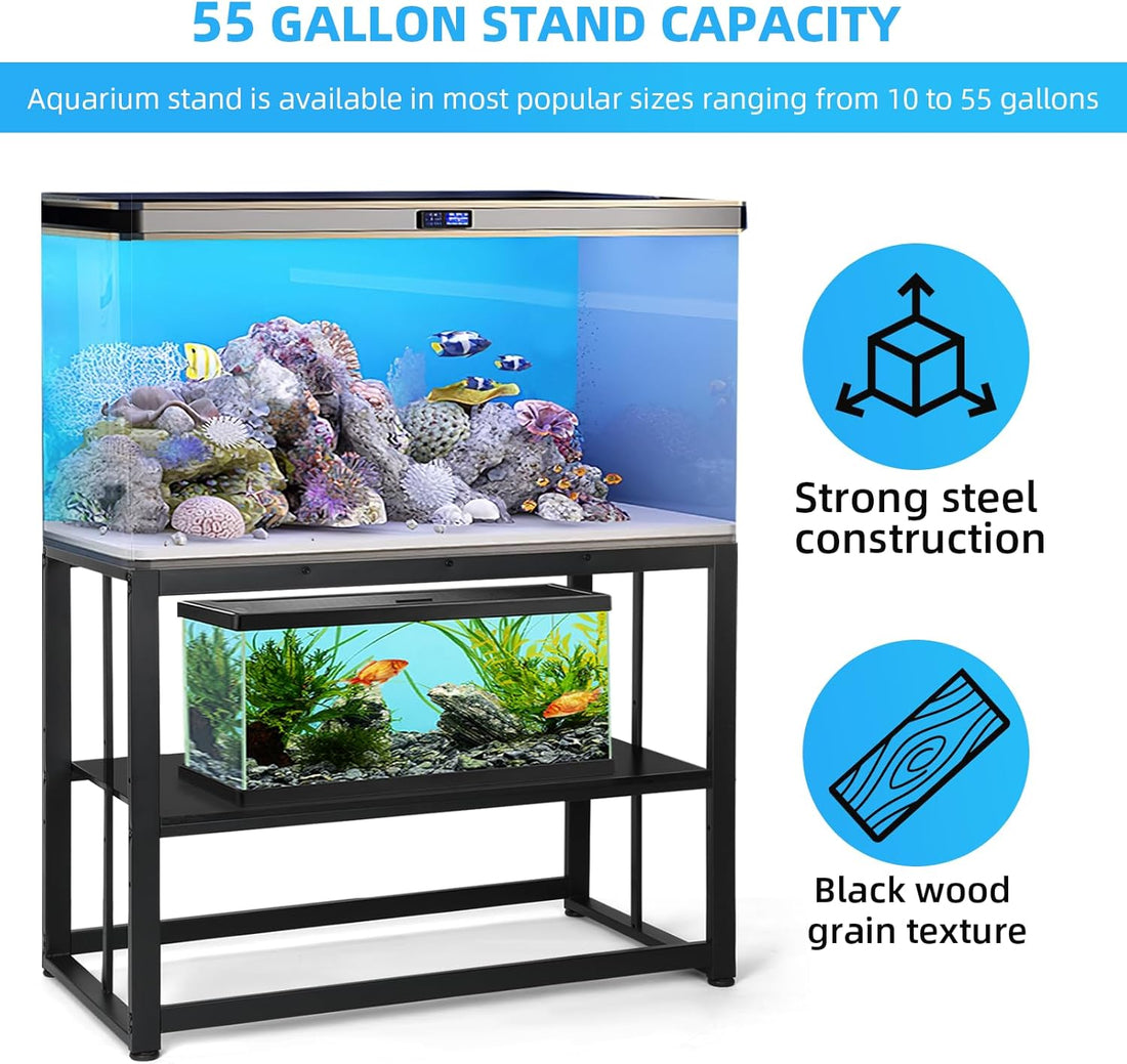 VOWNER 55-75 Gallon Fish Tank Stand, Metal Aquarium Stand