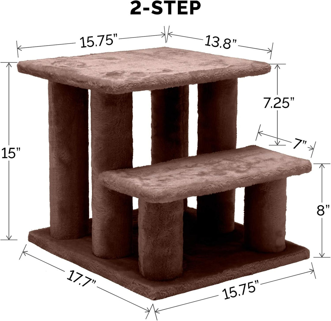Furhaven Steady Paws Multi-Step Pet Stairs for High Beds & Sofas