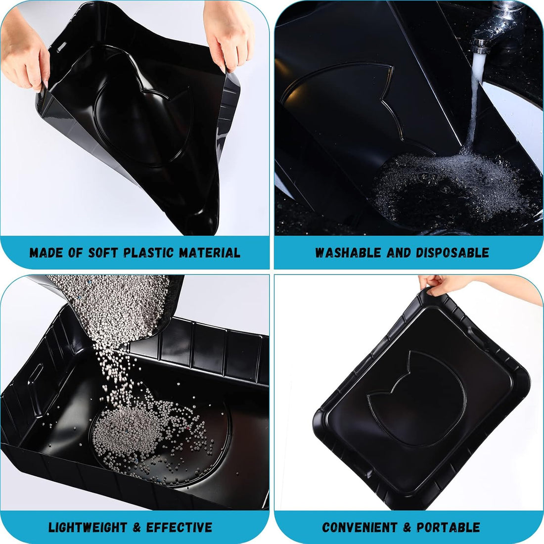 50 Pieces Disposable Litter Boxes for Cats Small Kitty Litter Box