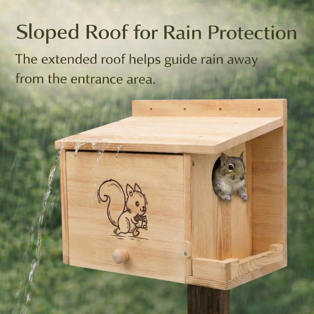 Extra Large Squirrel Houses for Outside 15.7" Outdoor Nest Box