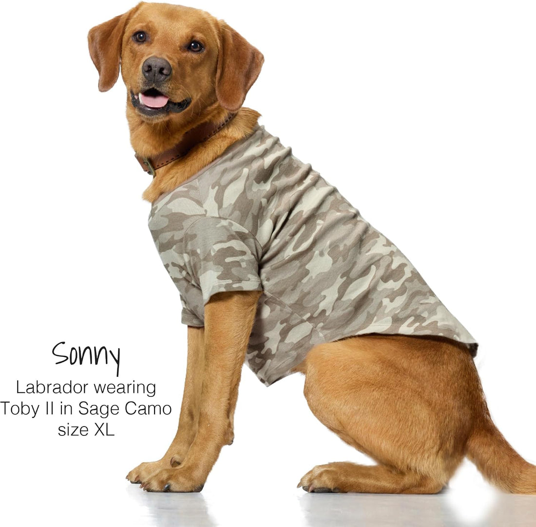 Pet Passion Toby II Dog T-Shirt, 3 Pack, Sage Camo, Small
