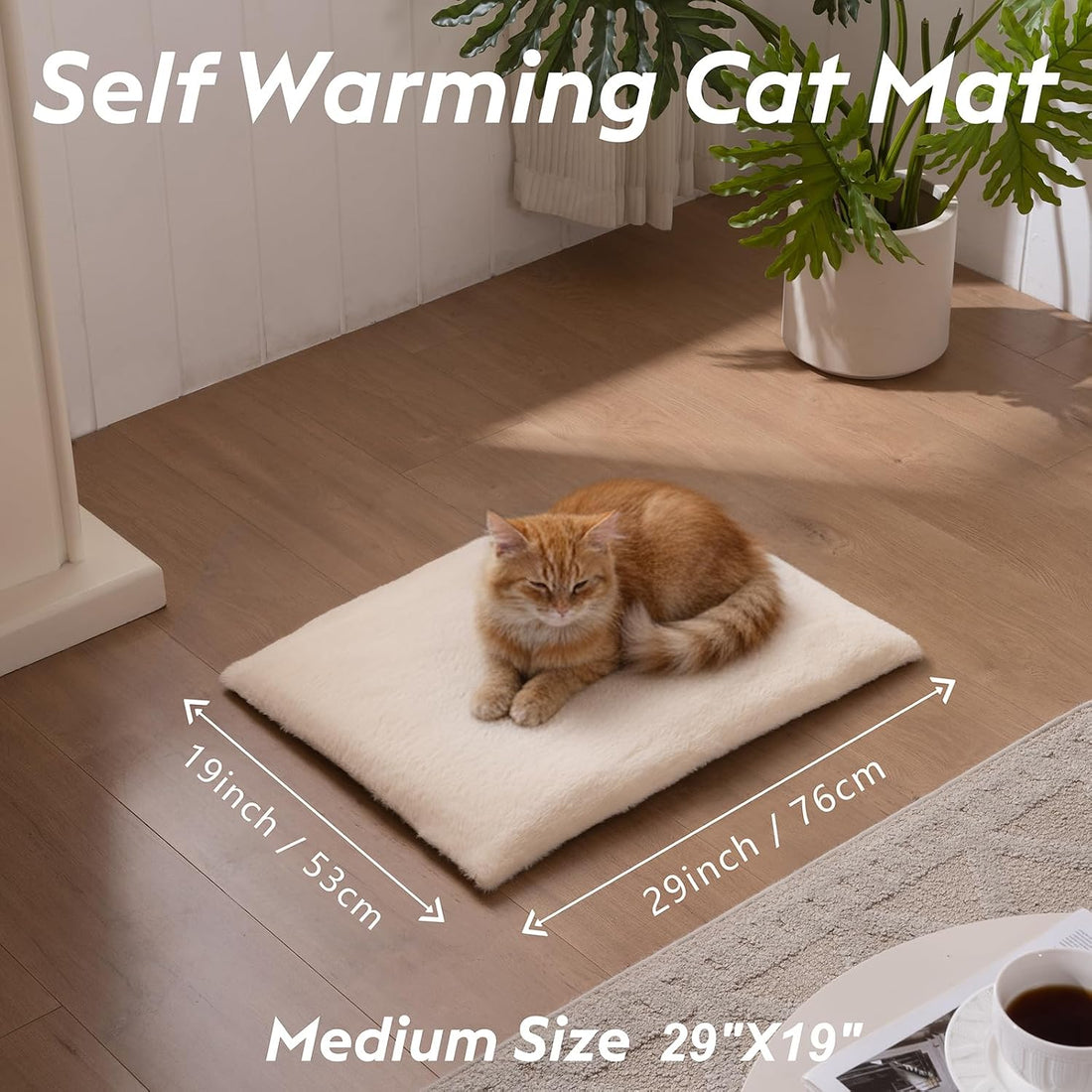 FunFurry Self Warming Cat Bed, Heating Cat Pad