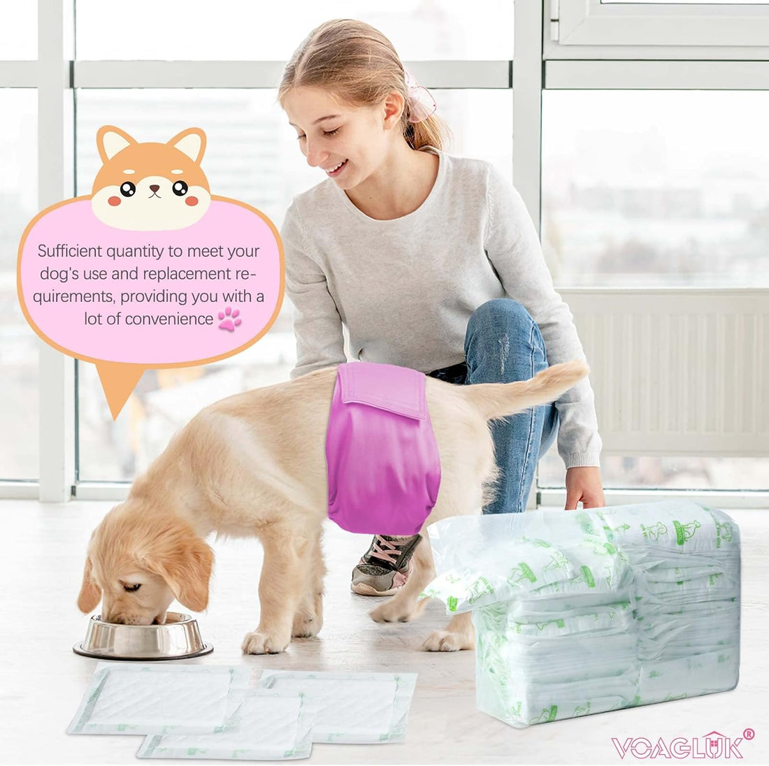 Dog Diaper Liners for Male and Female Dogs, 150ct
