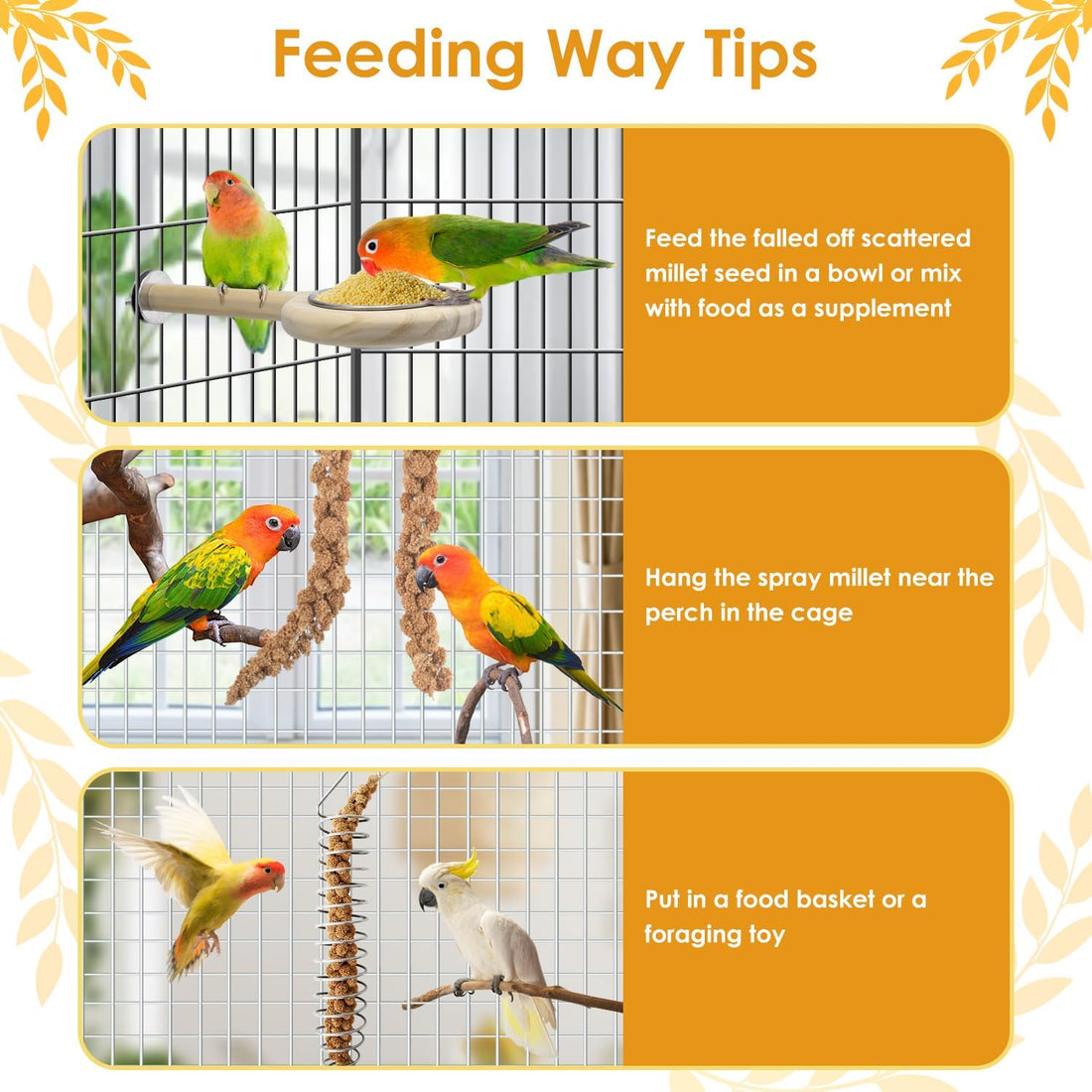 KATUMO Spray Millet Treats, 7Oz / 200g Natural Sun-Dried Bird Treats