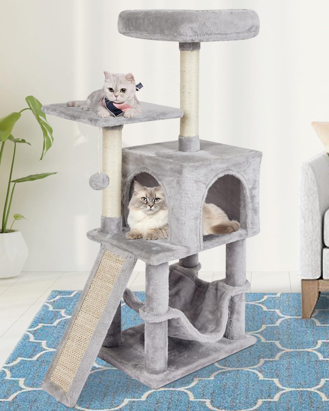Cut Cat Tree Cat Tower Condo with Hammock Kittens Scratching Post