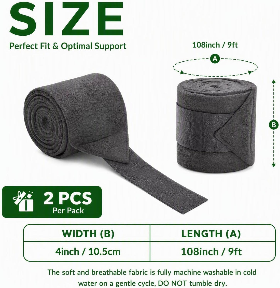 Horse Leg Bandages Professional Horse Standing Wraps Set of 2