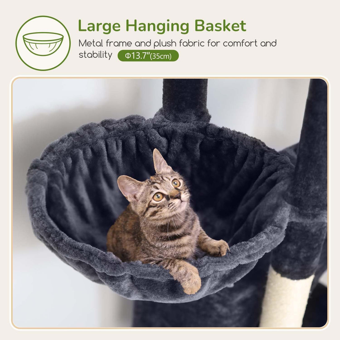 Globlazer Cat Tree for Large Adult Cats, Heavy Duty Indoor Cat Tower