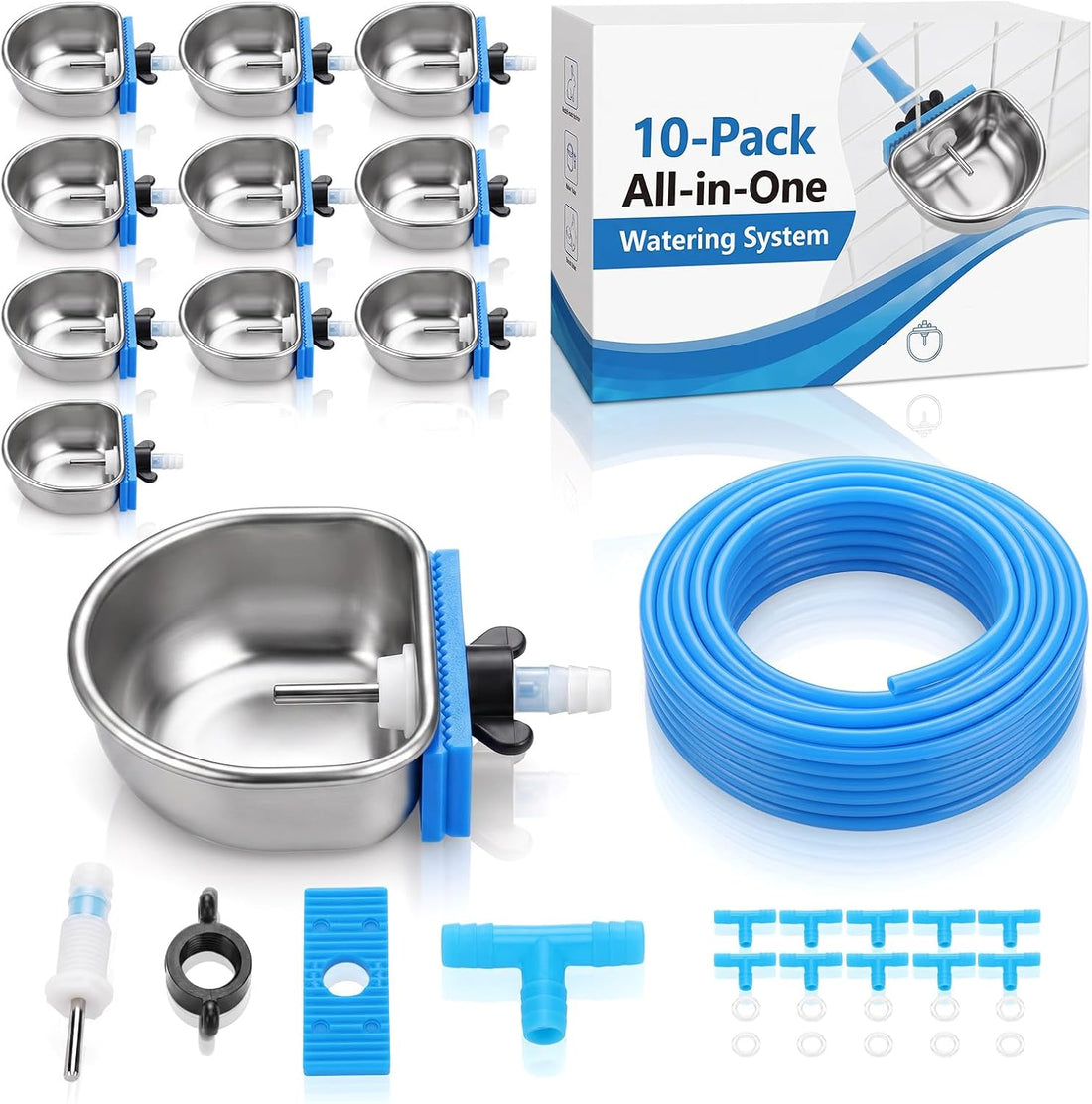 Potchen 10 Pack Rabbit Waterer Bowl