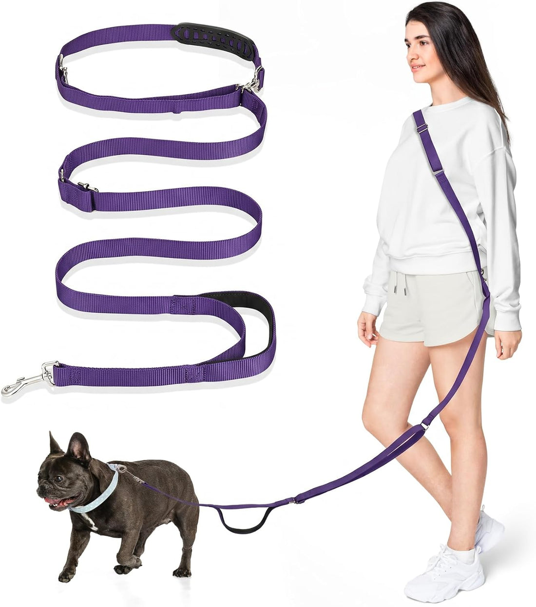 8.5ft Hands Free Dog Leash Adjustable for Medium Dogs