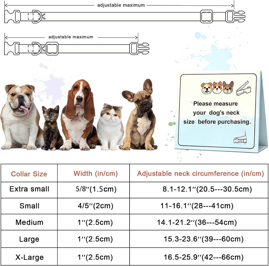 ·MR. CHUBBYFACE· Halloween Flower Pumpkin Dog Collar for Small Dogs S