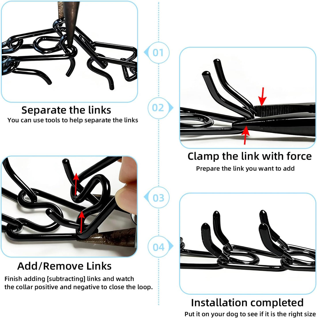Prong Collar for Dogs, No Pull Dog Pinch Collar for Small Medium