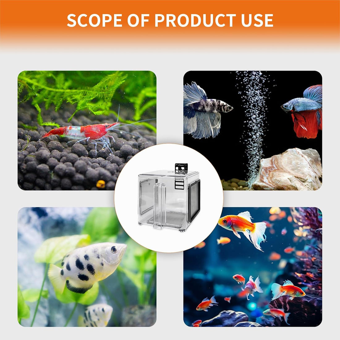 Saim Breeder Box for Fish Tank,Isolation Box,Hanging Aquarium
