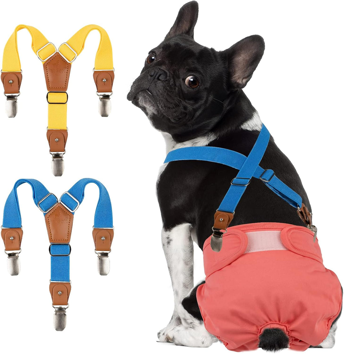 Pet Soft Dog Suspenders 2 Pieces Female Dog Diaper Suspenders
