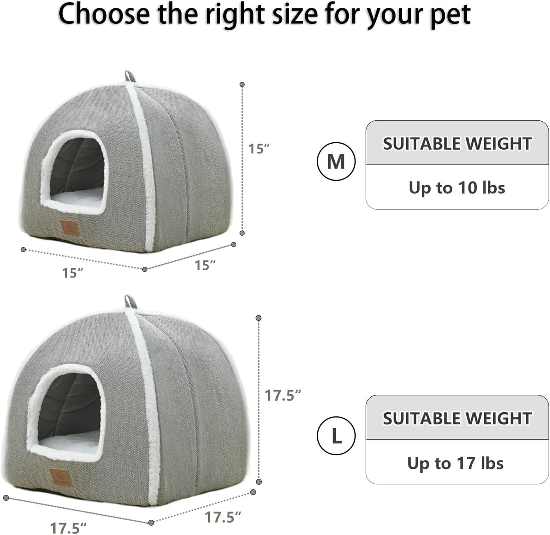 Cat Beds for Indoor Cats-Cat Bed Cave House Tent for Kittens