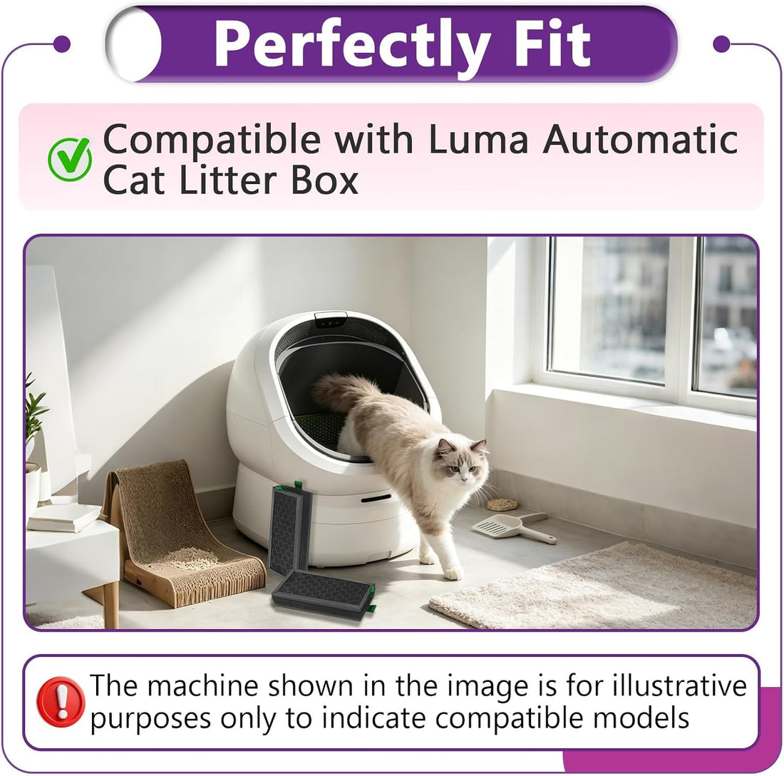 4 Pcs Carbon Filter Compatible with PETLIBRO Luma Automatic Cat