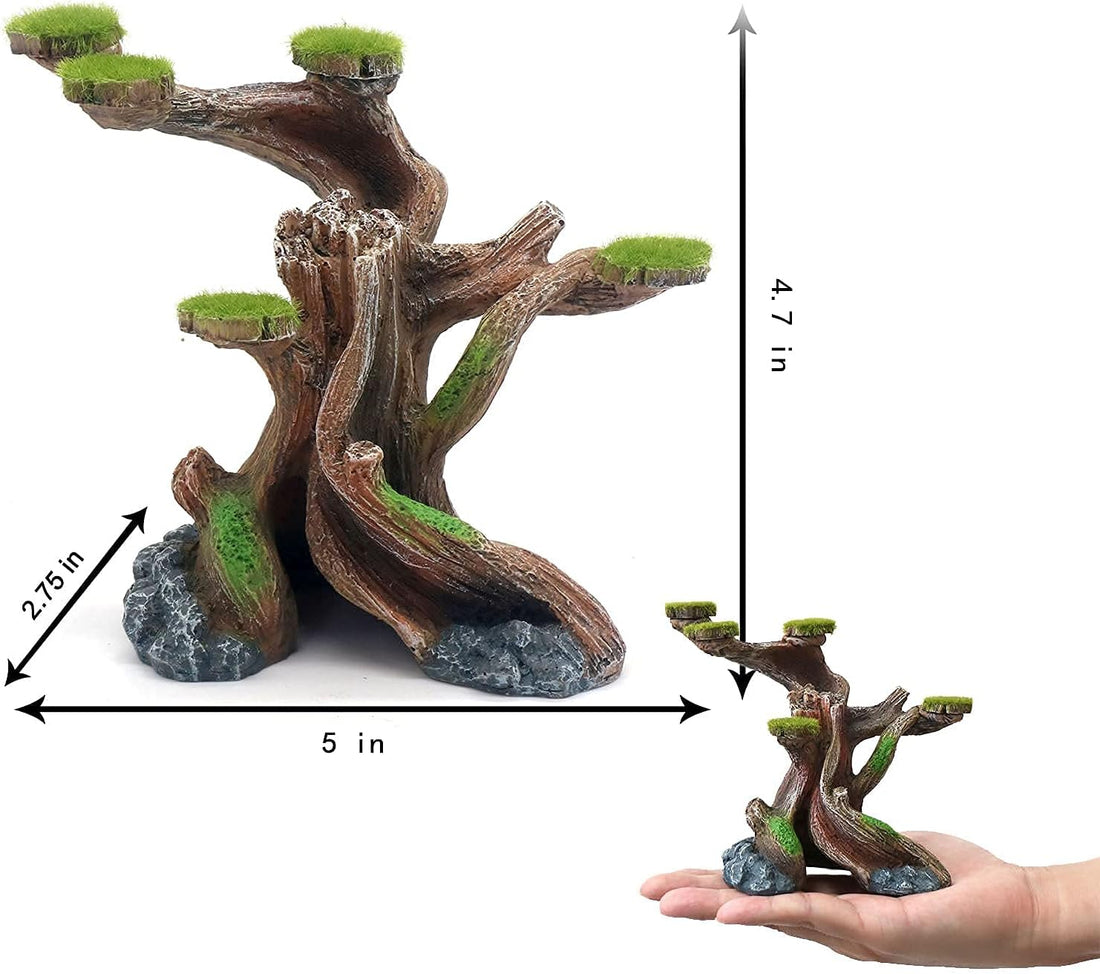 relaqcc Reptile Decor Aquarium Decorations Artificial Moss Resin Fish