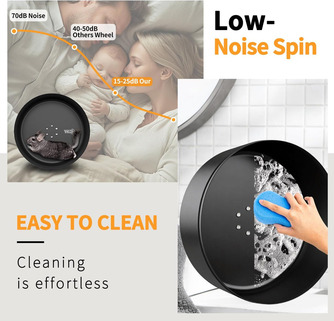 15" Aluminum Alloy Silent Chinchilla Exercise Wheel