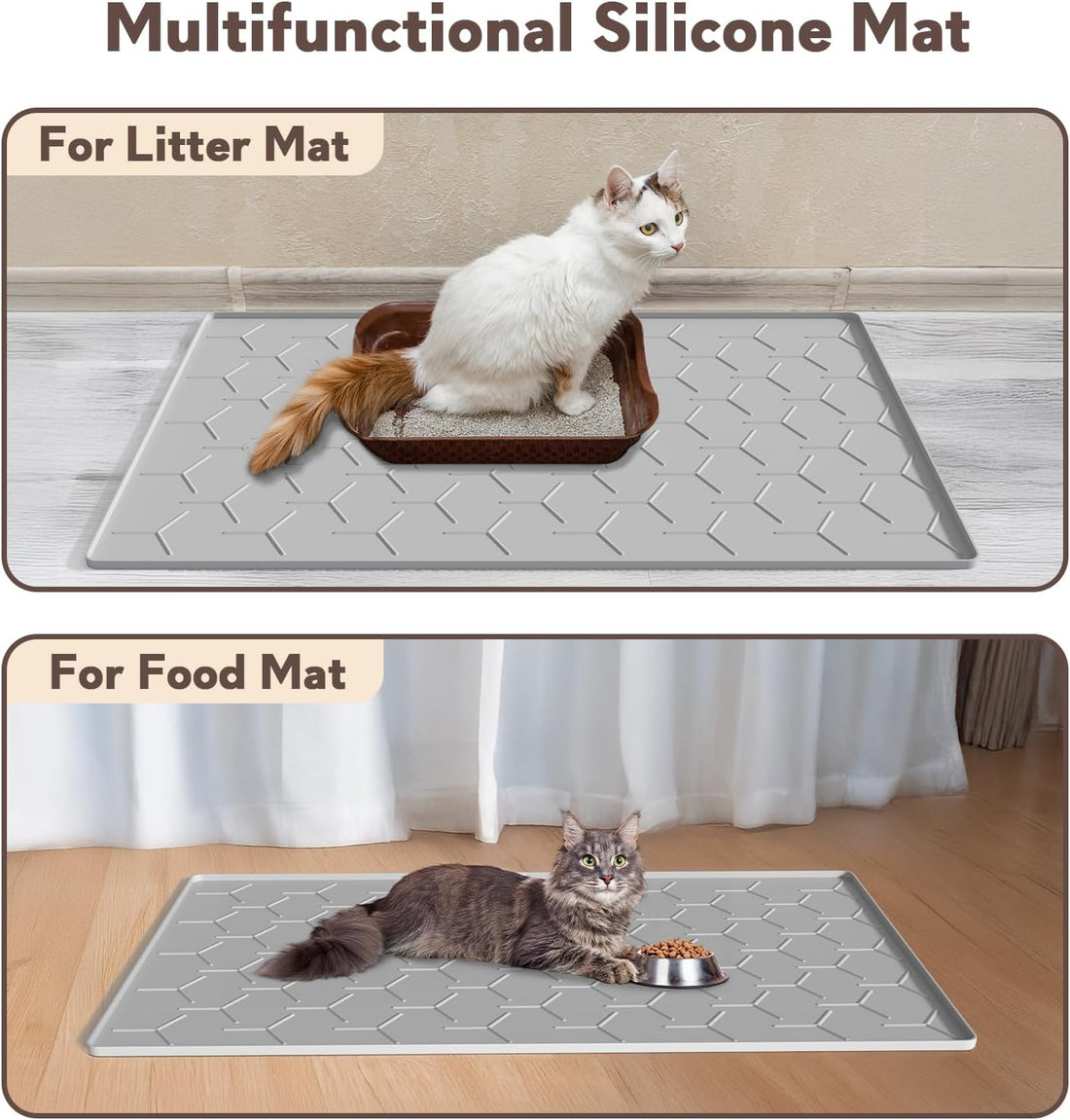 Garoopion Cat Mat for Litter Box, Large 34.05×22.5 inch Cat Litter Mat