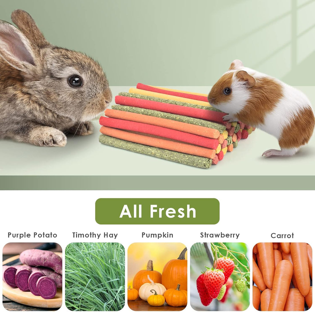 ERKOON 40Pcs Rabbit Timothy Hay Sticks