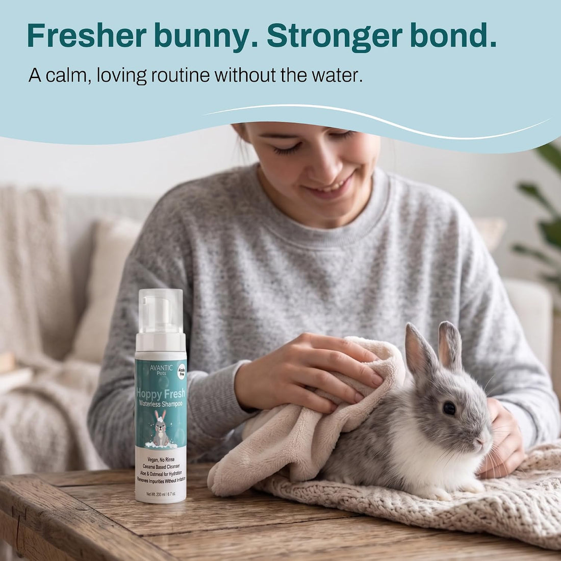 Avantic Pets Rabbit Waterless Dry Shampoo 200ml