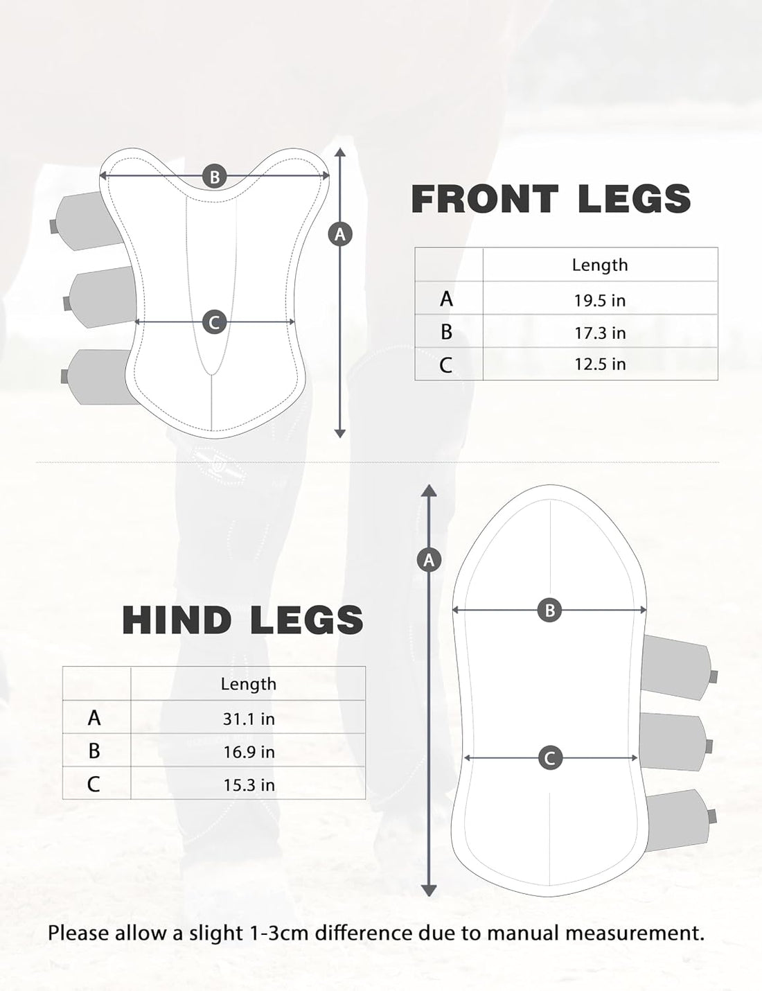 Harrison Howard Premium Shipping Boots for Horses Set of 4 Travel