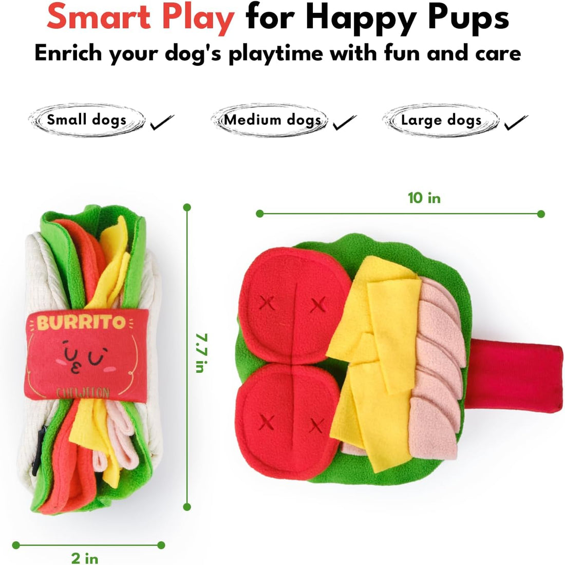CHEWFFON Interactive Snuffle Dog Toy, Enrichment Treat Hiding Puzzle