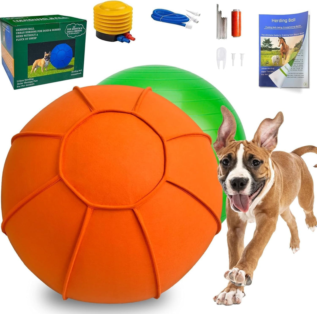 Herding Ball for Dogs, 25" Horse Ball with Cover
