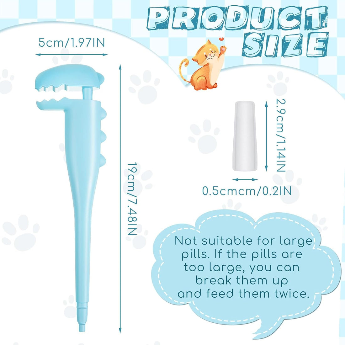 Reallnaive 2 Pcs Cat Pill Shooter Pet Pill Dispenser Dog Piller