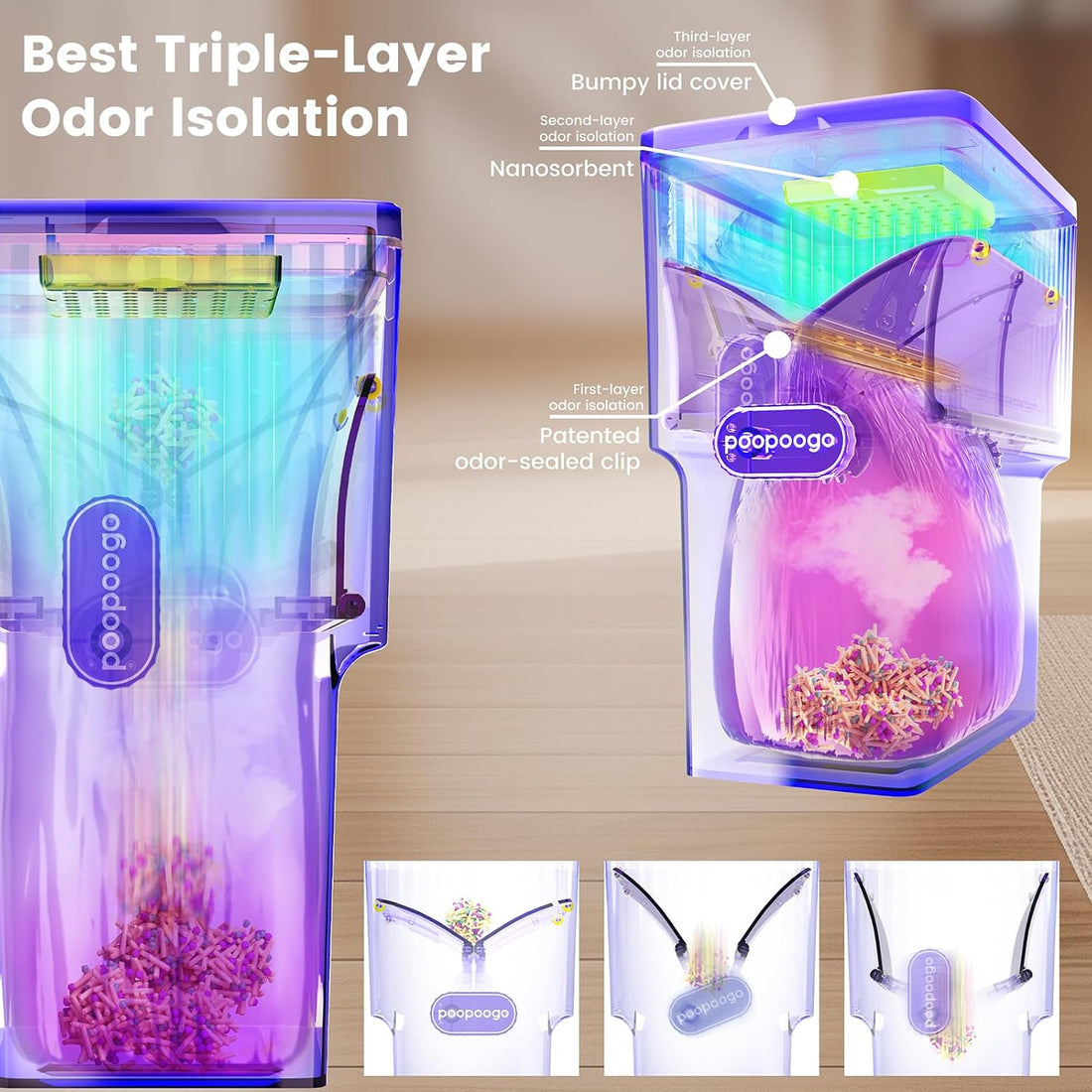 Cat Litter Trash Can, Litter Can, Cat Waste Container