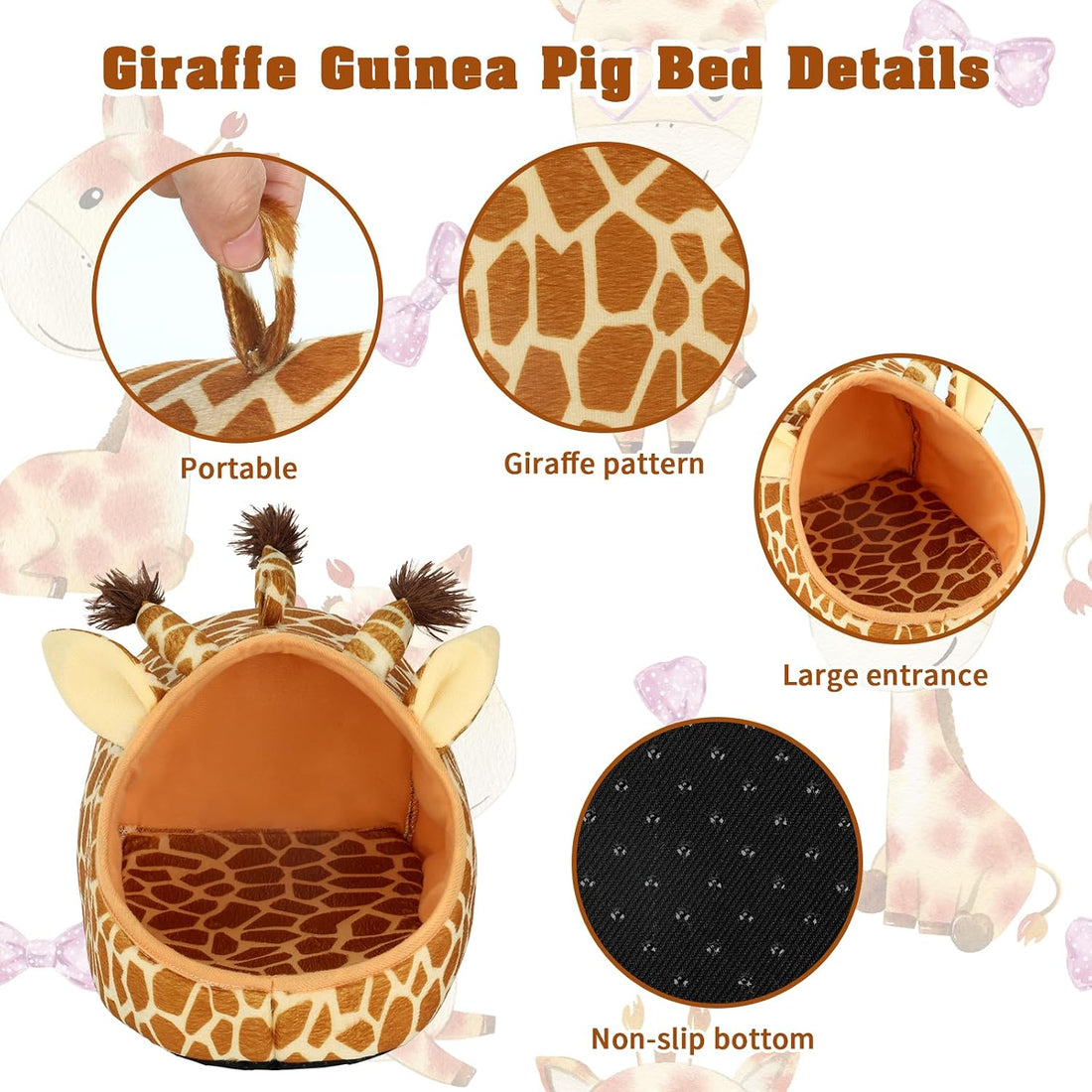 YUEPET Guinea Pig Bed 2 Pack, Warm Guinea Pig Hideouts