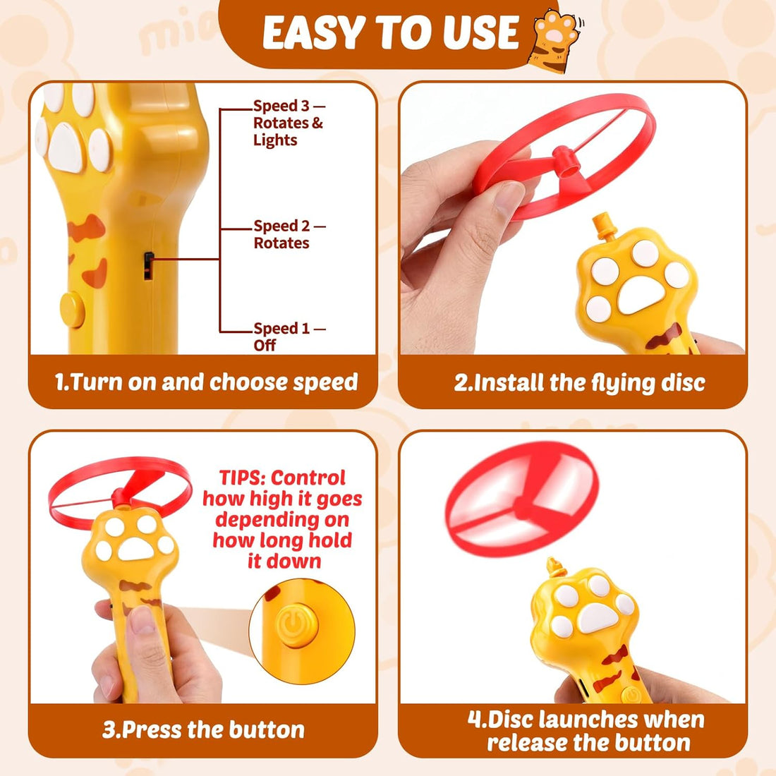 BABORUI Cat Toy Disc Launcher