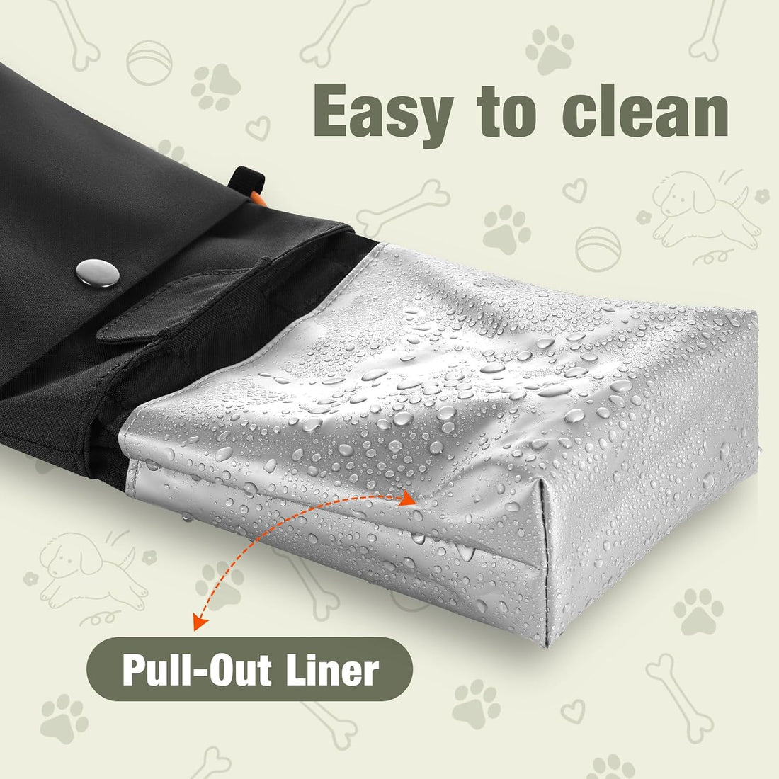 FOREGOER Dog Treat Pouch with Washable Lining
