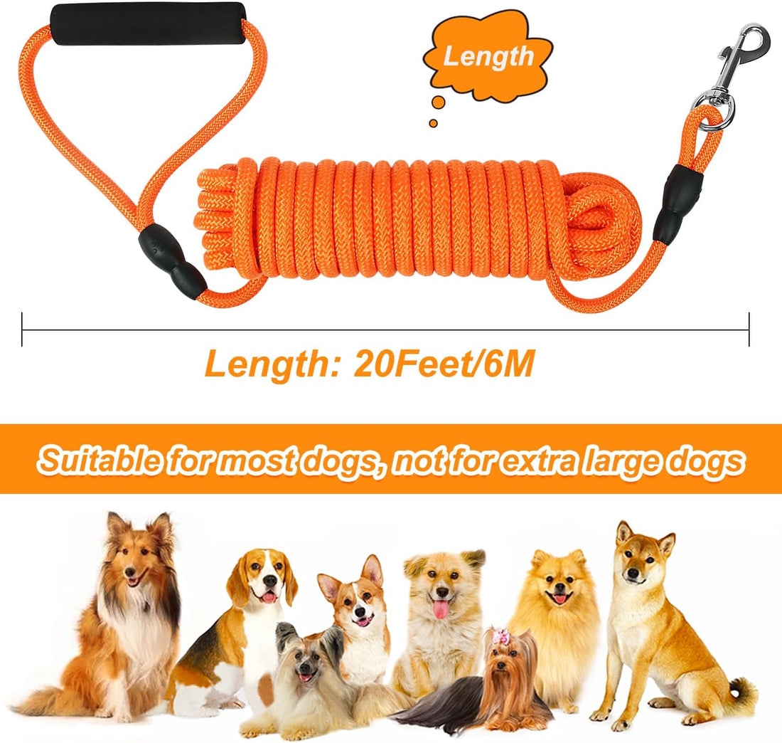 Vivifying Floating Long Dog Leash, 20FT Dog Training Leash