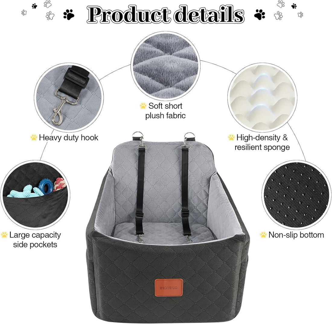 Dog Car Seat for Small Medium Dogs,Detachable Washable Dog Booster