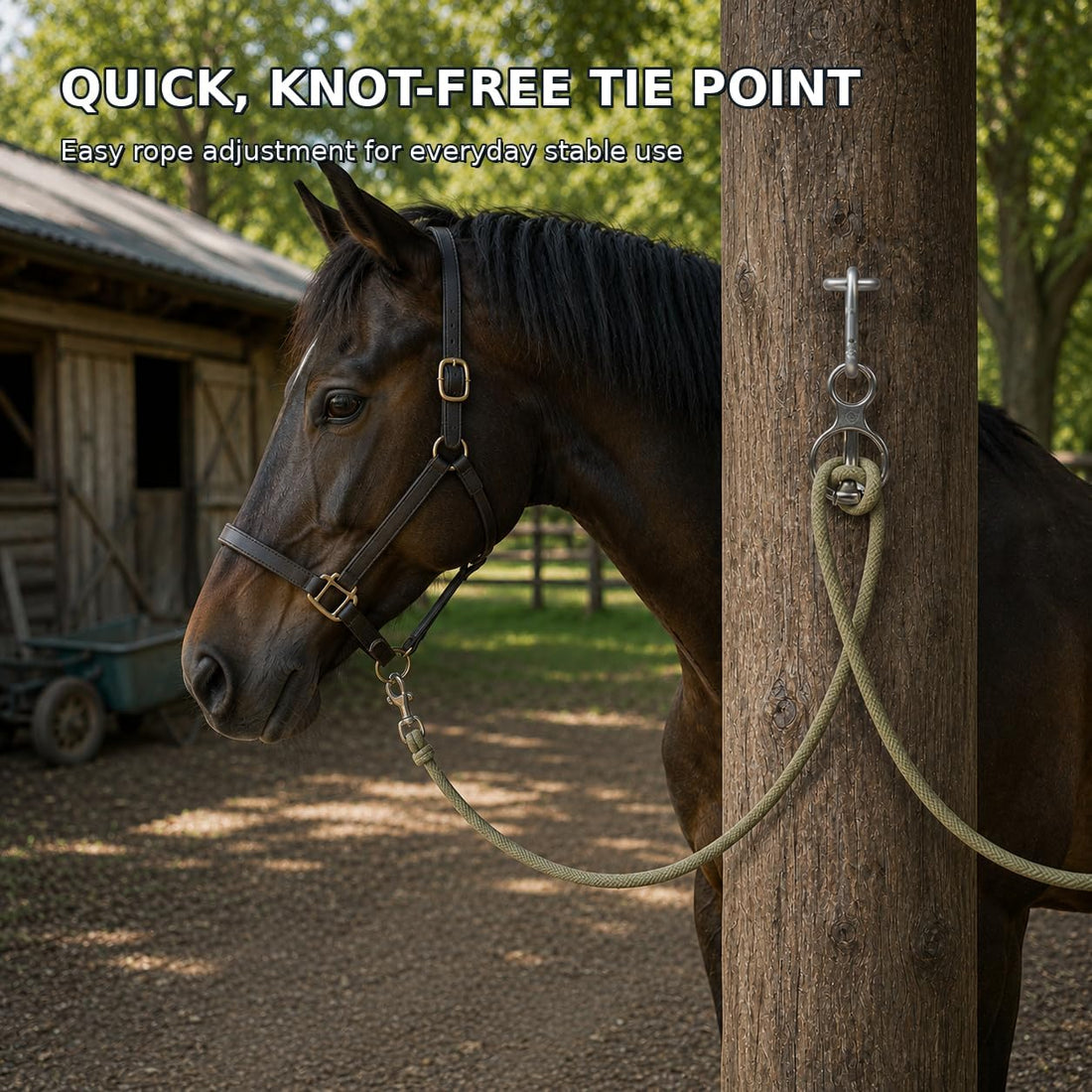 4 Pack Horse Tie Rings, 304 Stainless Steel Stable Tie Hardware