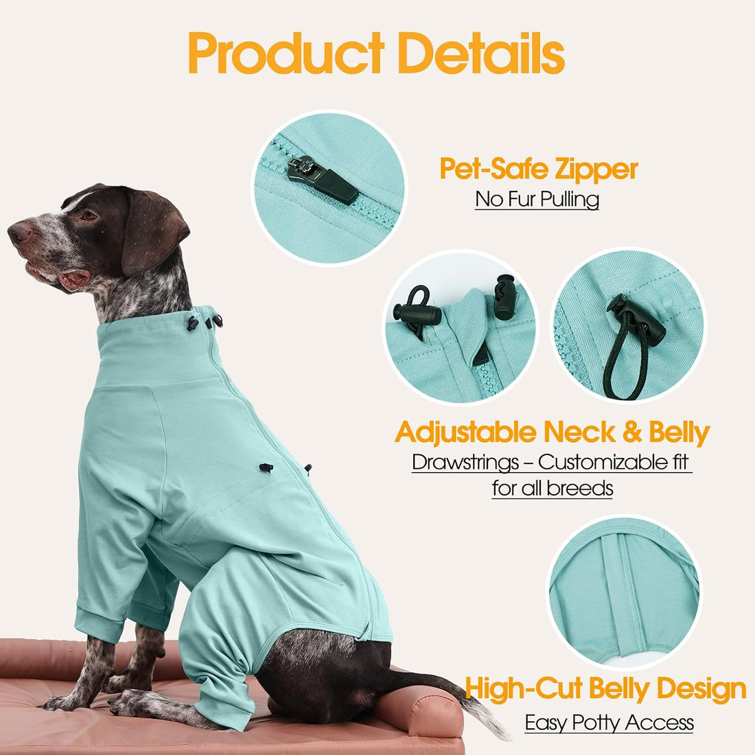 LeleTail Recovery Suit for Small Medium Large Dogs