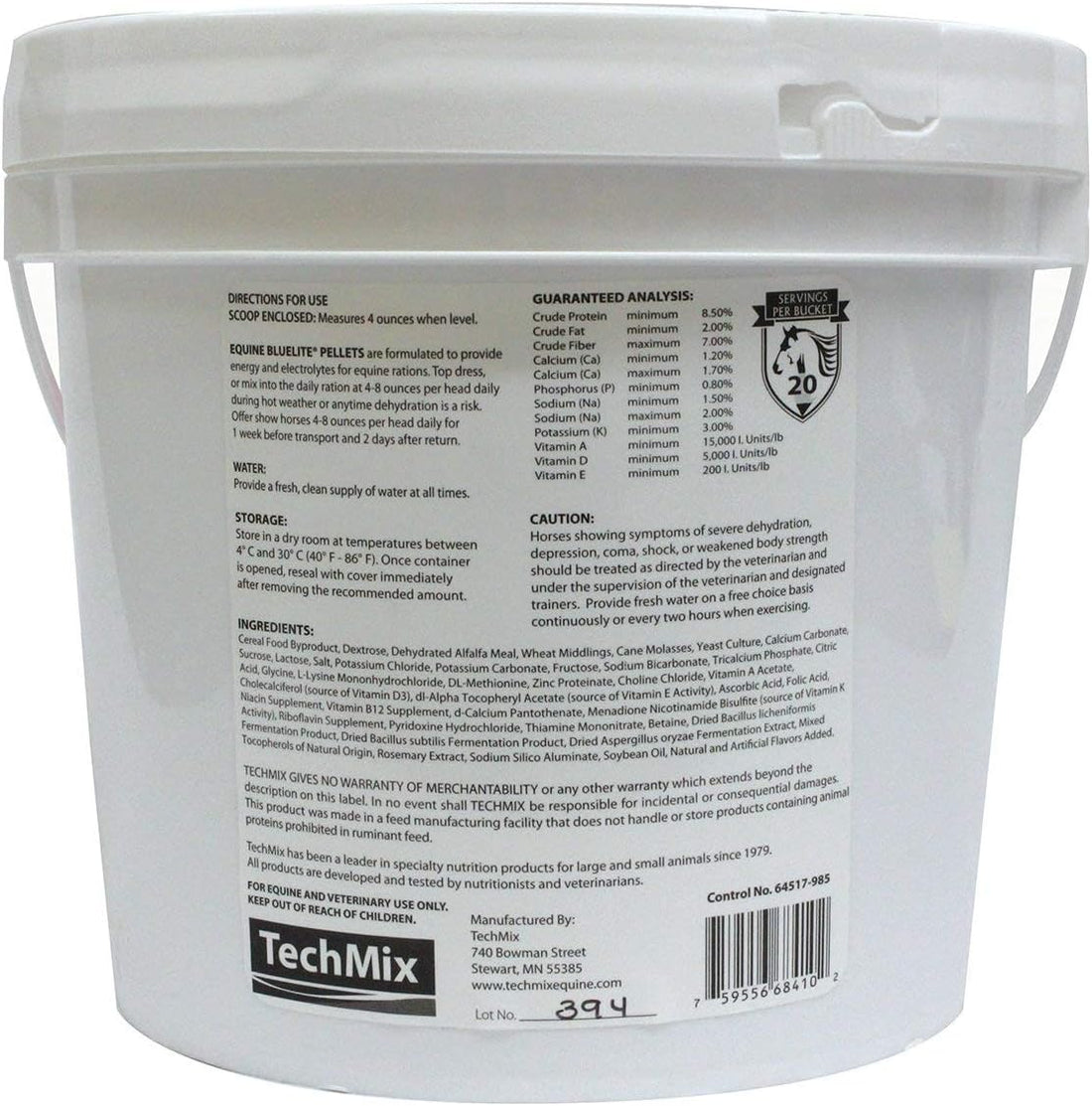 Techmix Equine BlueLite Pellets 5lb 5LB