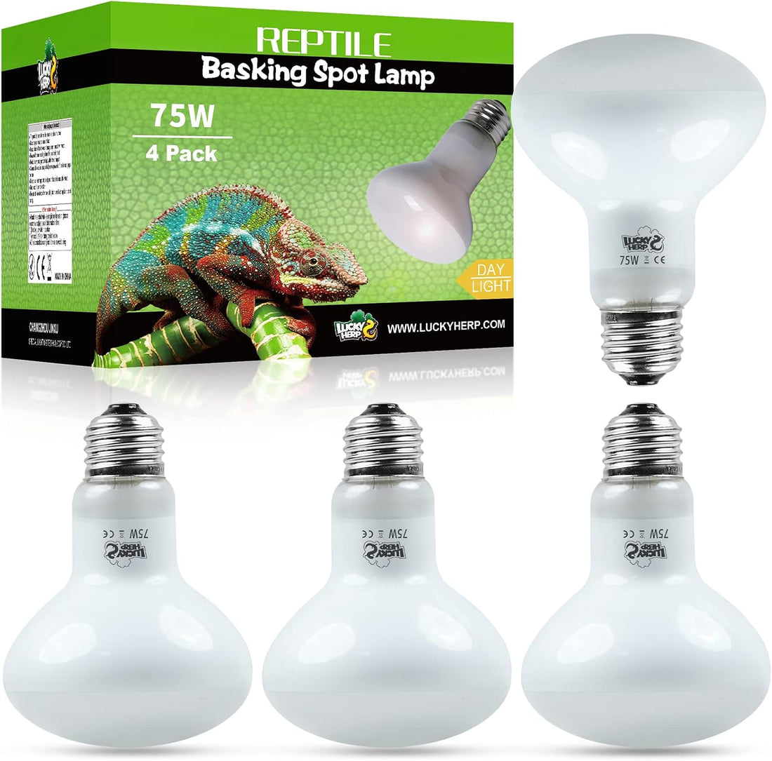LUCKY HERP 4 Pack 100W Reptile Heat Lamp Bulb