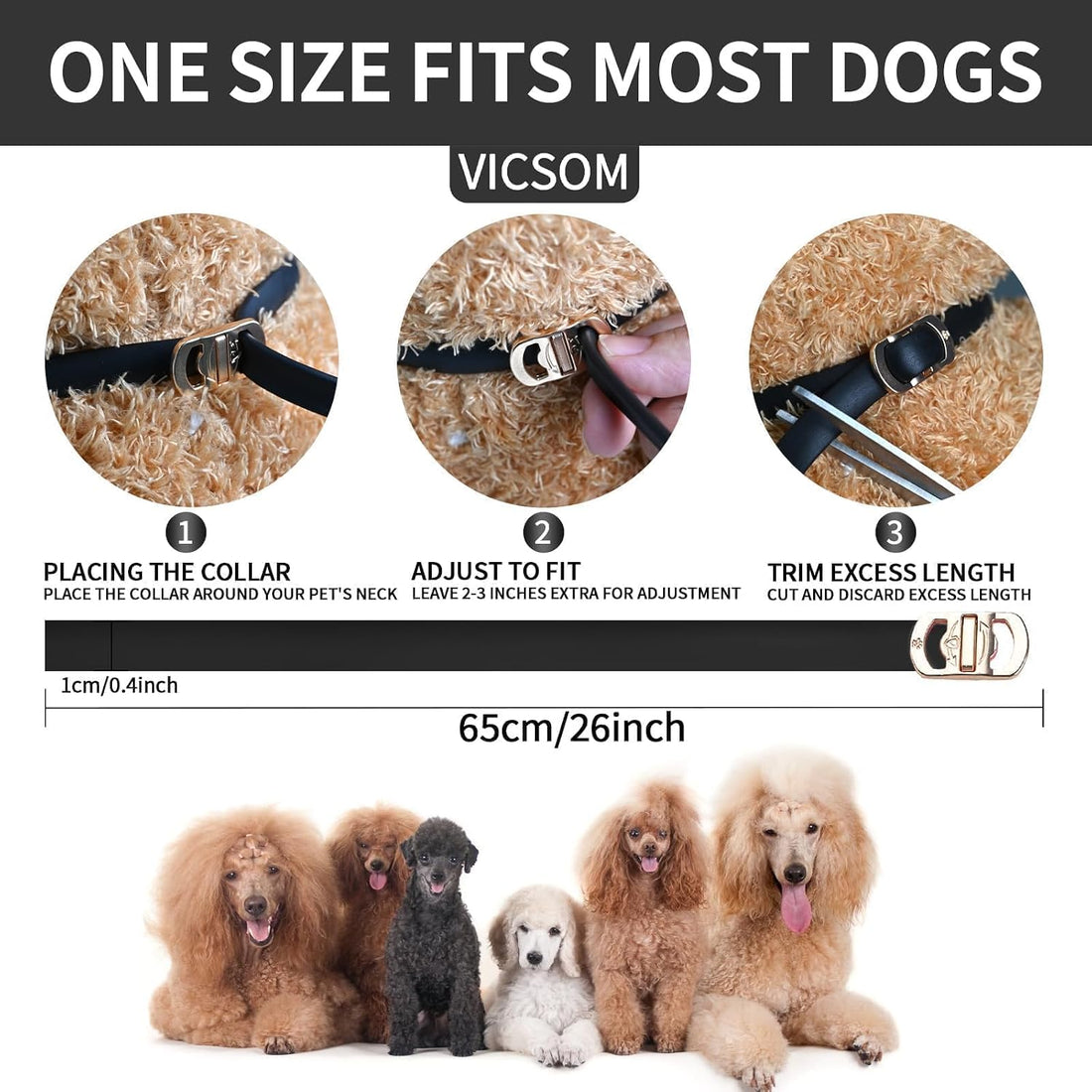 VICSOM Flea Collar for Dogs, Flea and Tick Prevention for Dogs, 4 Pack