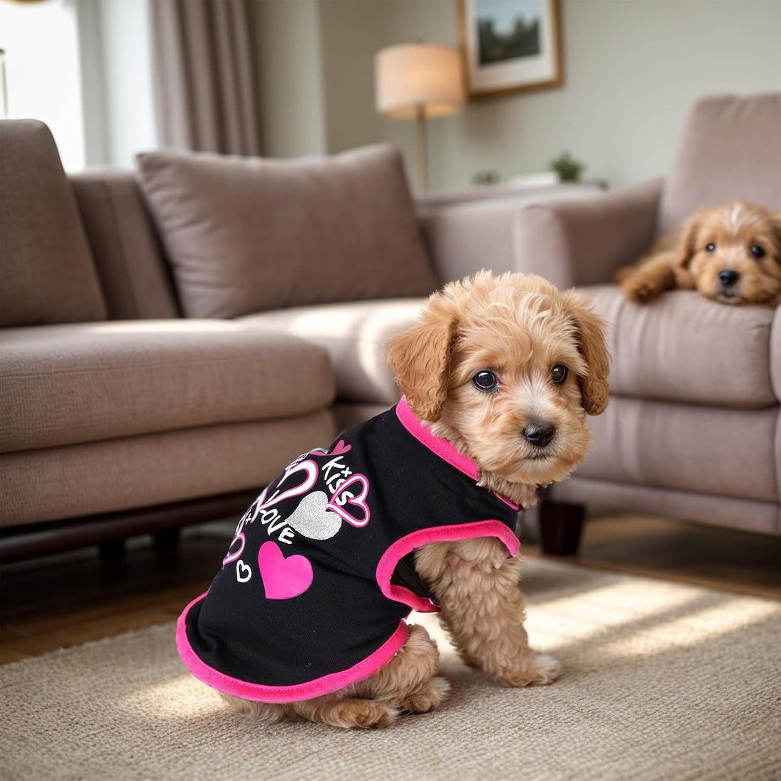 4Pack Dog Shirts Summer Printed Puppy Clothes Sleeveless for Dogs