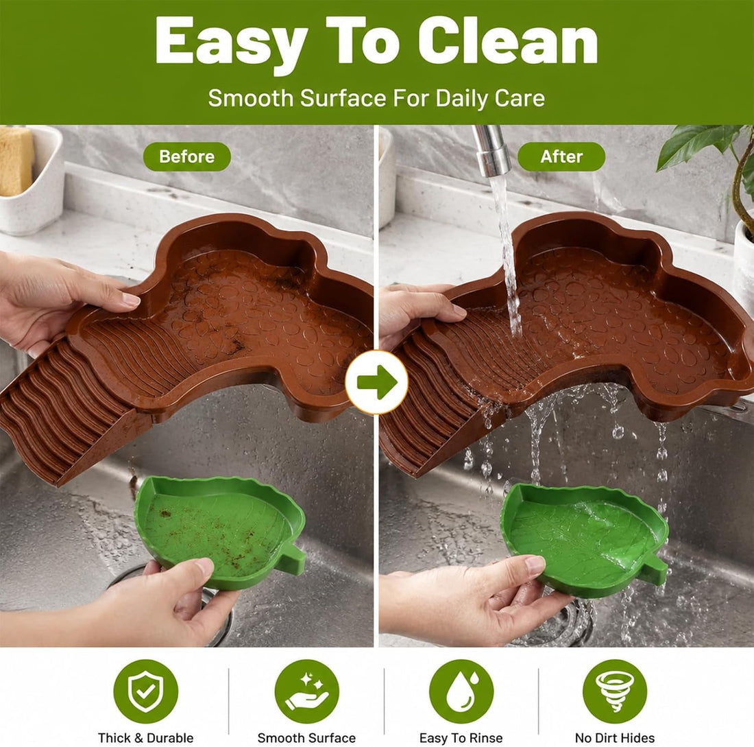 3 Pcs Reptile Bathing Pool Set