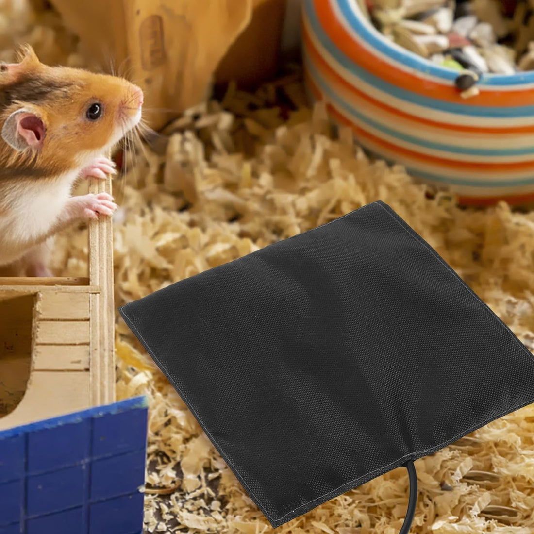 USB Small Pet Heating Pad, 5.5 Inch Reptile Heat Mat with Temp