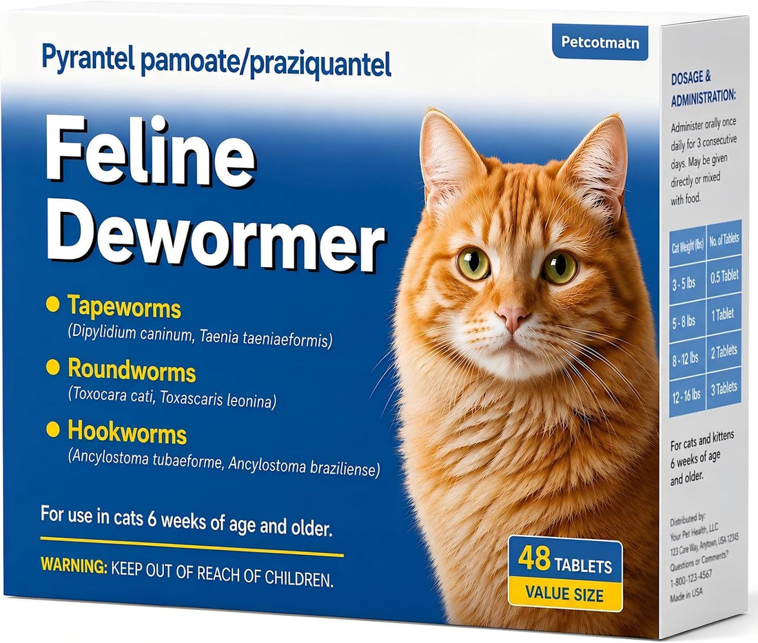 Dewormer for Cats & Kittens, Broad Spectrum Cat Dewormer for Tapeworms
