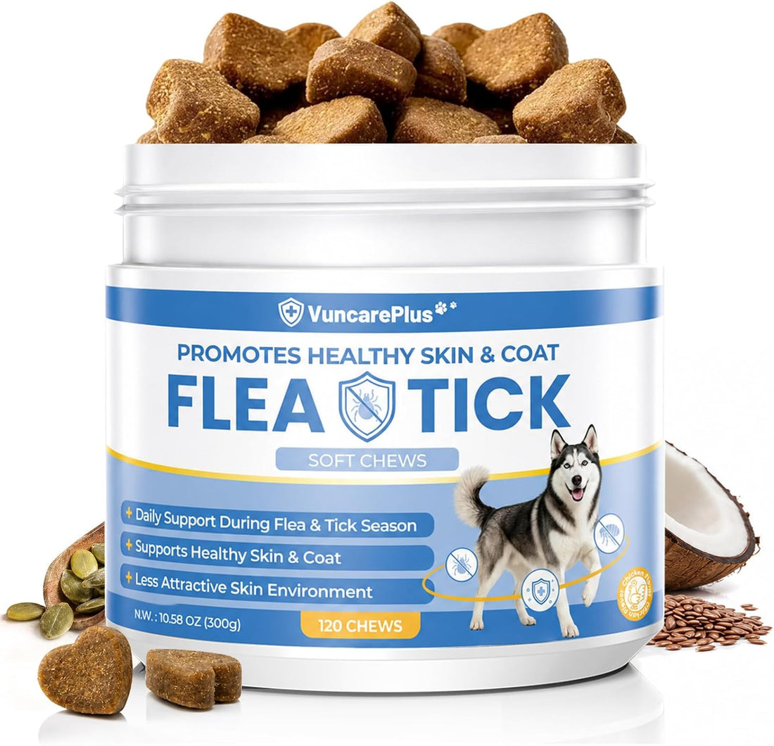 Flea and Tick Soft Chews for Dogs, 120 Count