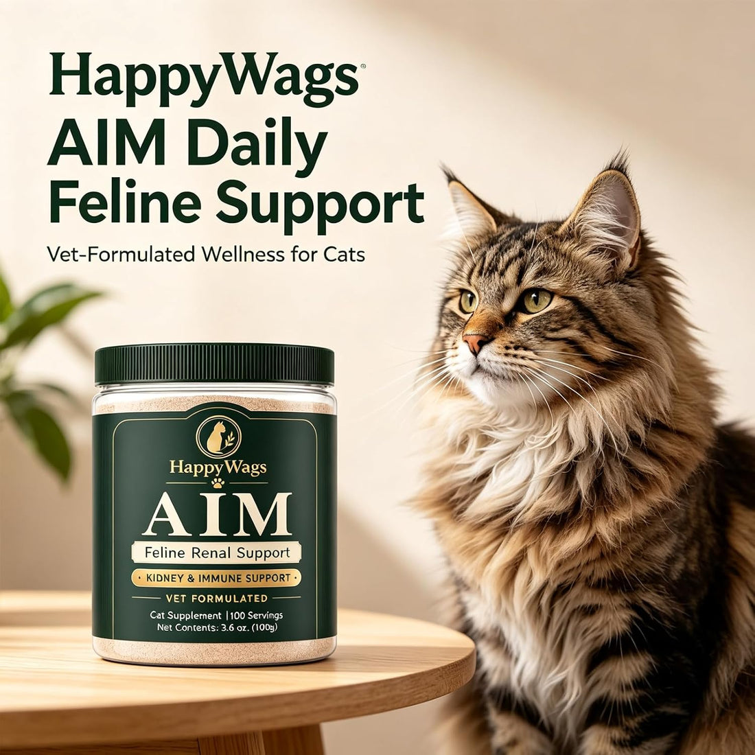 Happy Wags Aim Powder for Cats, 3.6 oz