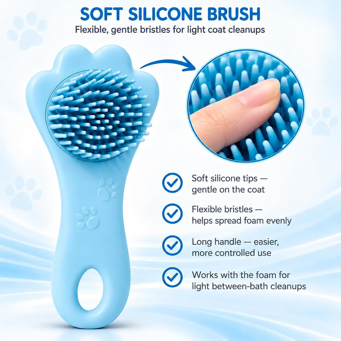 Waterless Cat Dry Shampoo Foam for Cats & Kittens, 6.76 fl oz