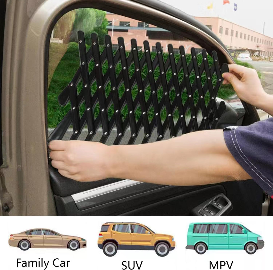Window Pet Gate Extendable Car Window Ventilation Safeguard Mesh