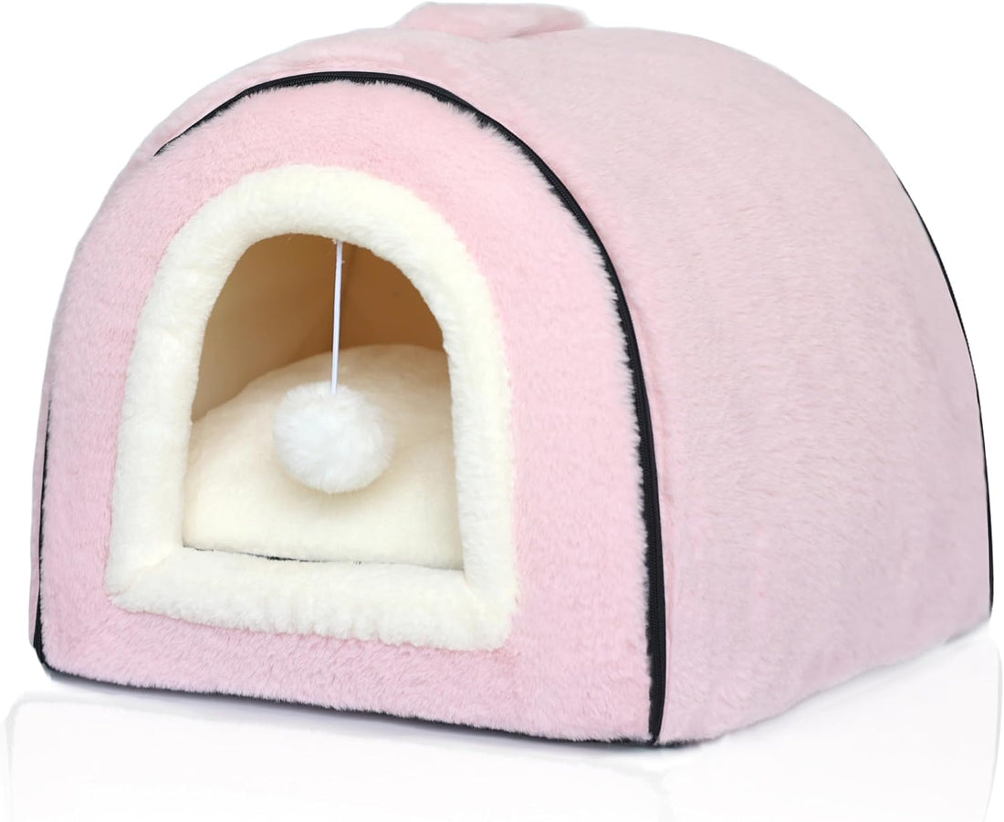Cat Bed for Indoor Cats,Foldable cat cave,Anti-Slip & Water-Resistant