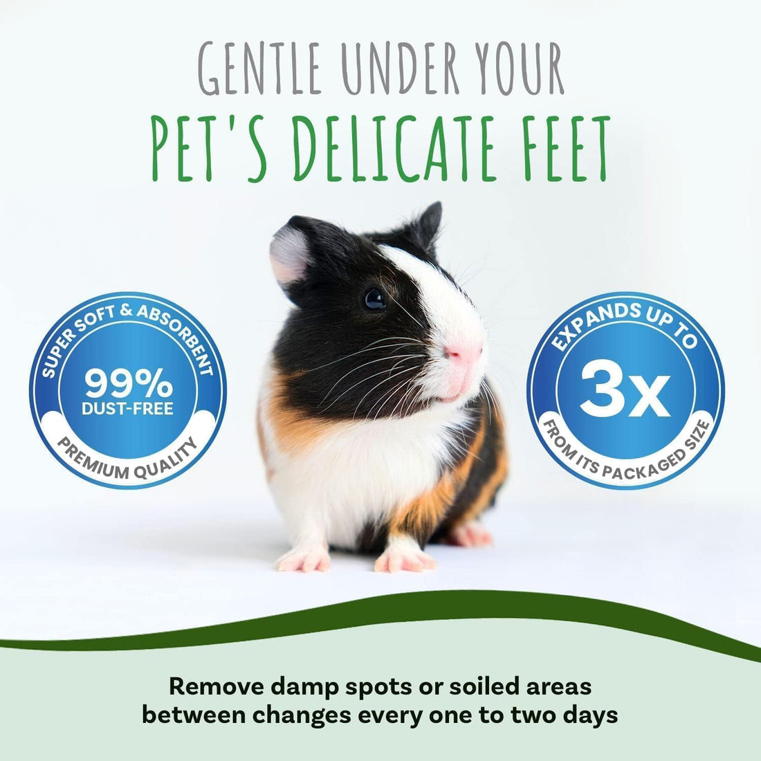 Small Pet Select White Paper Bedding, Guinea Pig, Odor Control, 56 L
